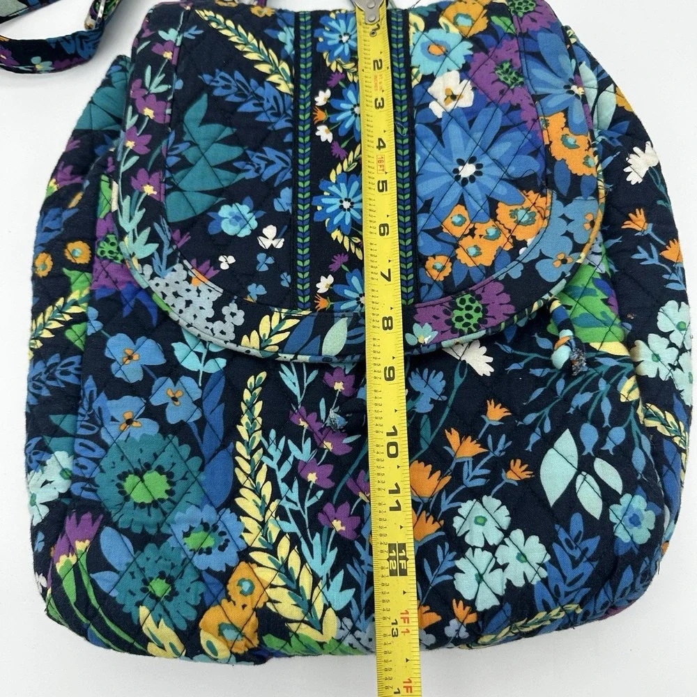 EUC - Vera Bradley convertible backpack to purse  midnight blues pattern 12